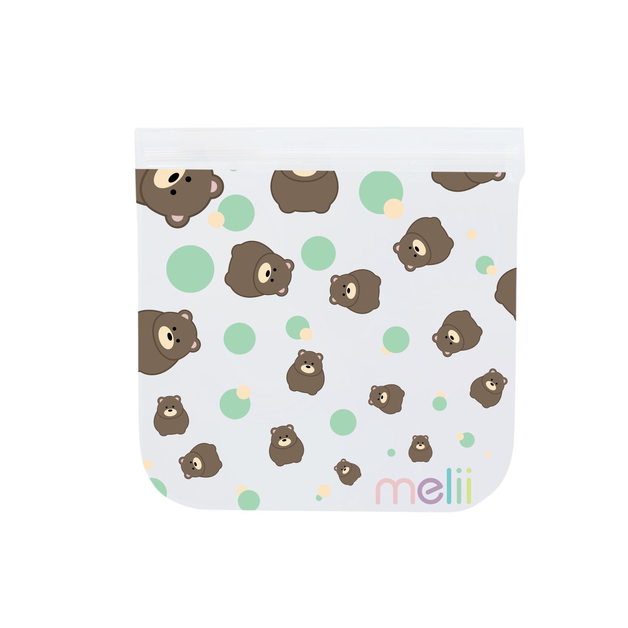 Pack de 4 Bolsas Reutilizables Para Snacks Panda-Oso-3