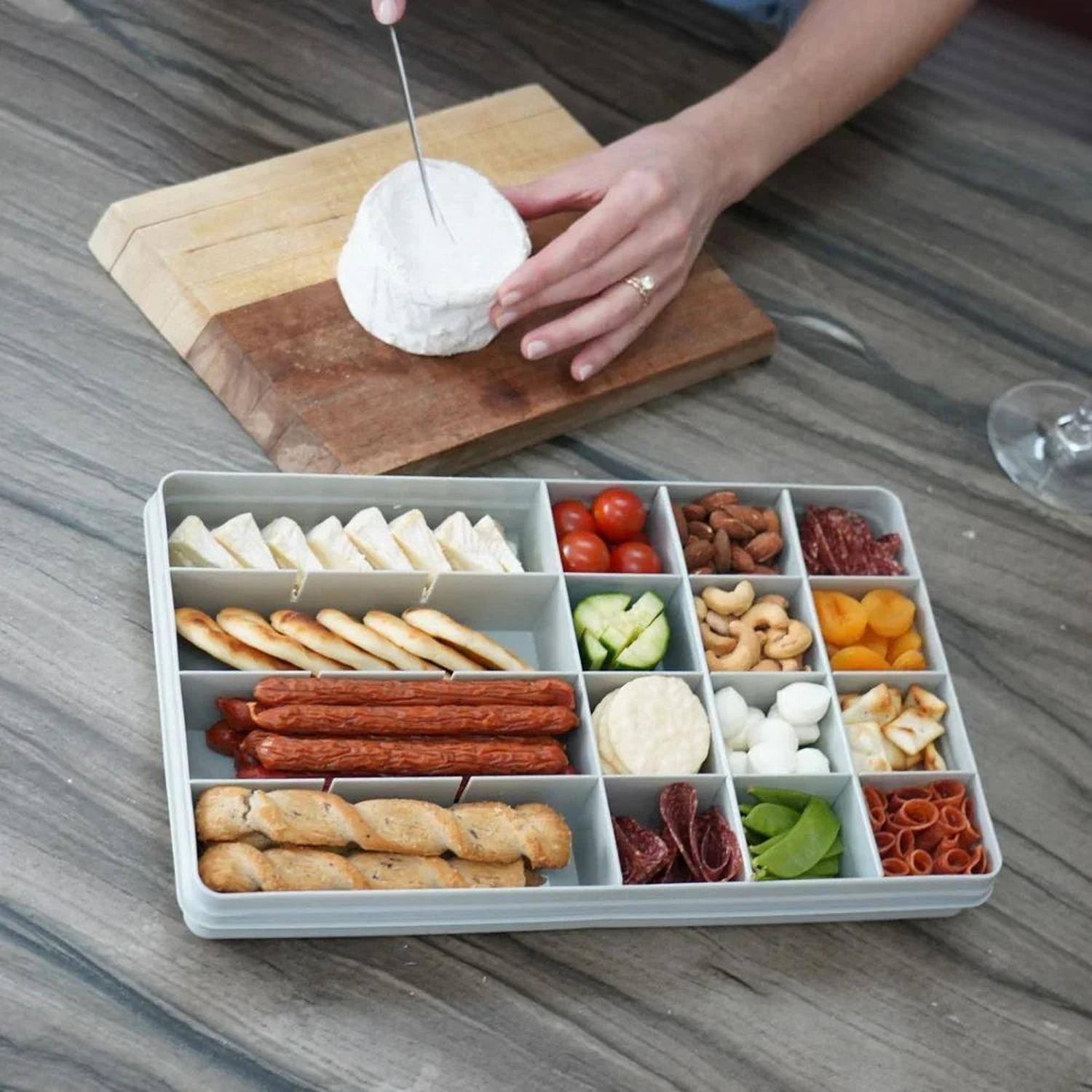 Caja contenedora XL para snacks - Gris-3