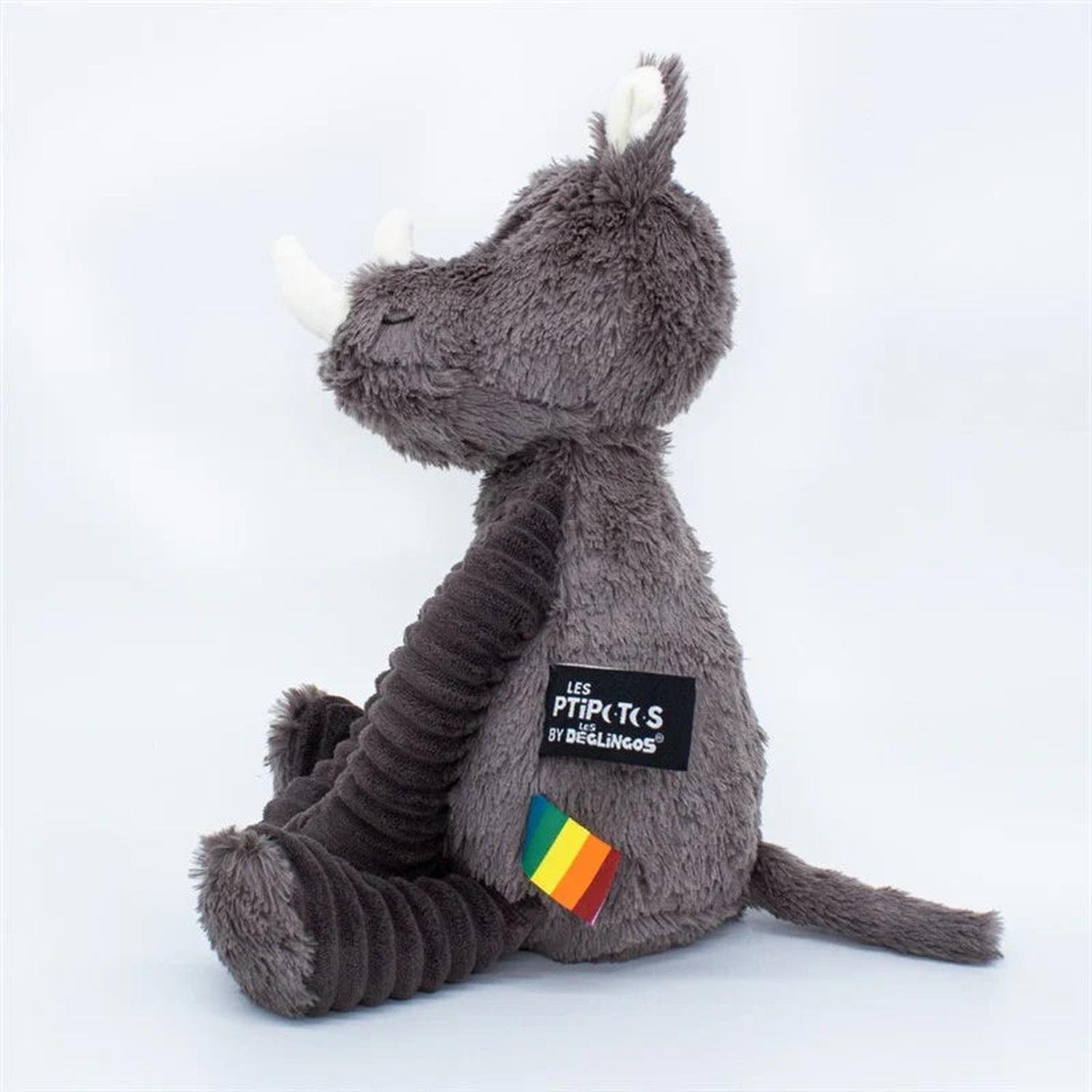 Peluche Rinoceronte Grobisou - Gris-2