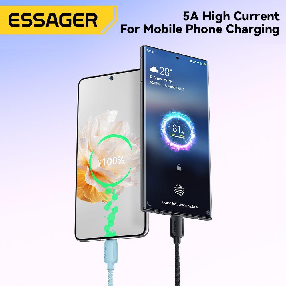 Cable Cargador Essager Usb C Carga Rapida 100 W 480 Mbps 1m-2