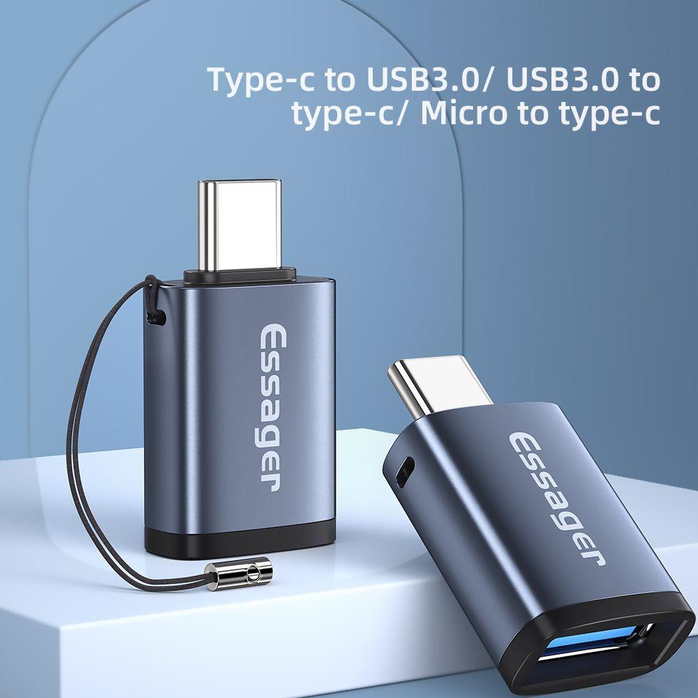 Adaptador Otg Usb Tipo A a Usb Tipo C marca Essager-2