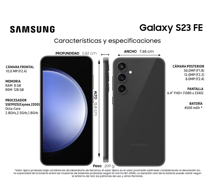 Samsung Galaxy S23 FE 5G 128GB - Negro - Reacondicionado-1