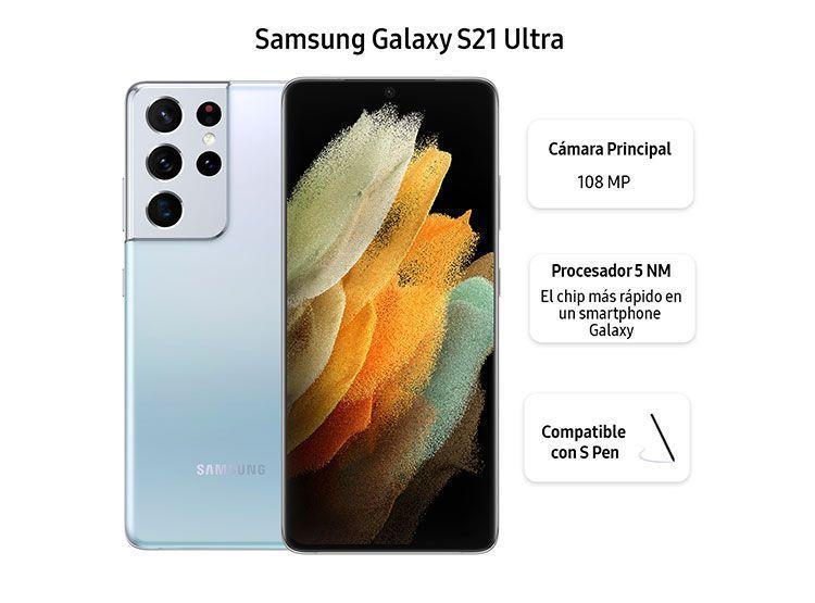 Samsung Galaxy S21 Ultra 5G 256GB - Reacondicionado - Plateado-2