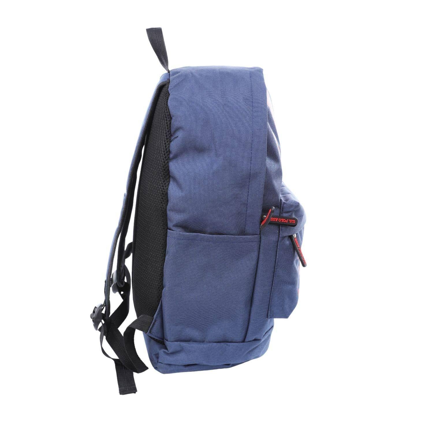 Mochila Azul con Lineas US Polo Assn Porta Laptop-1