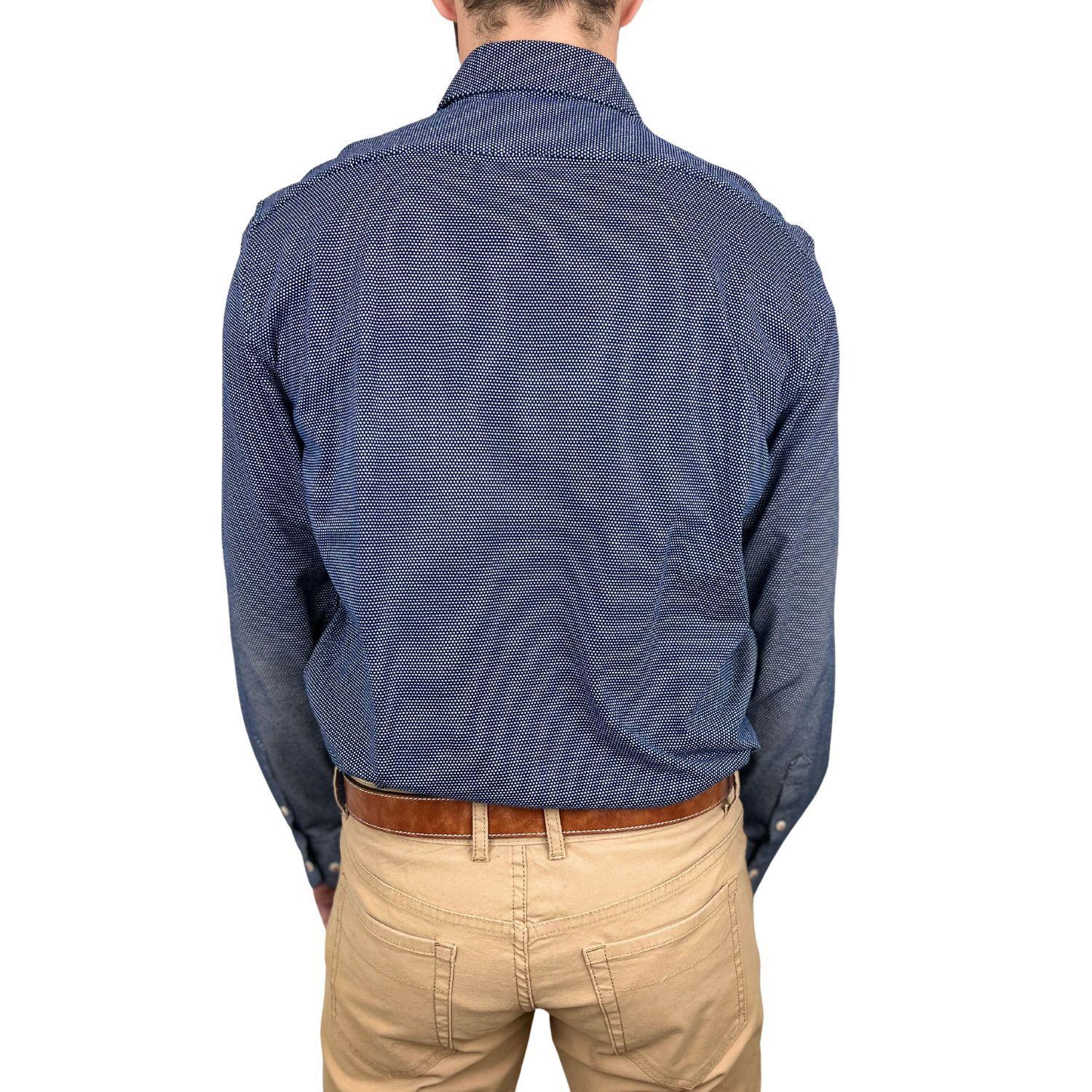 CAMISA AZUL MANGA LARGA OSCAR DE LA RENTA - HOMBRE-2