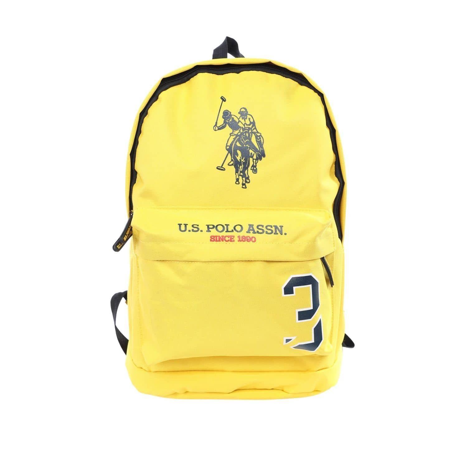 Mochila Amarilla US Polo Assn Clasica Porta Laptop-0