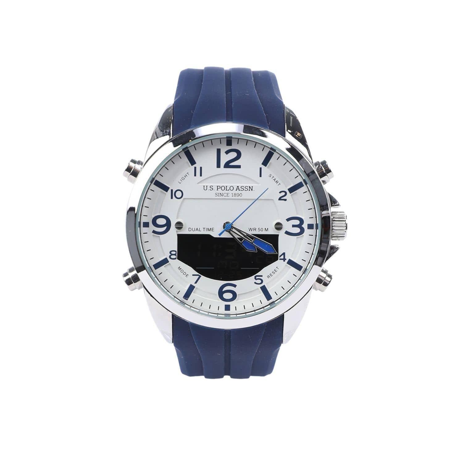 Reloj Dual Time Azul US Polo Assn con Cronometro-0