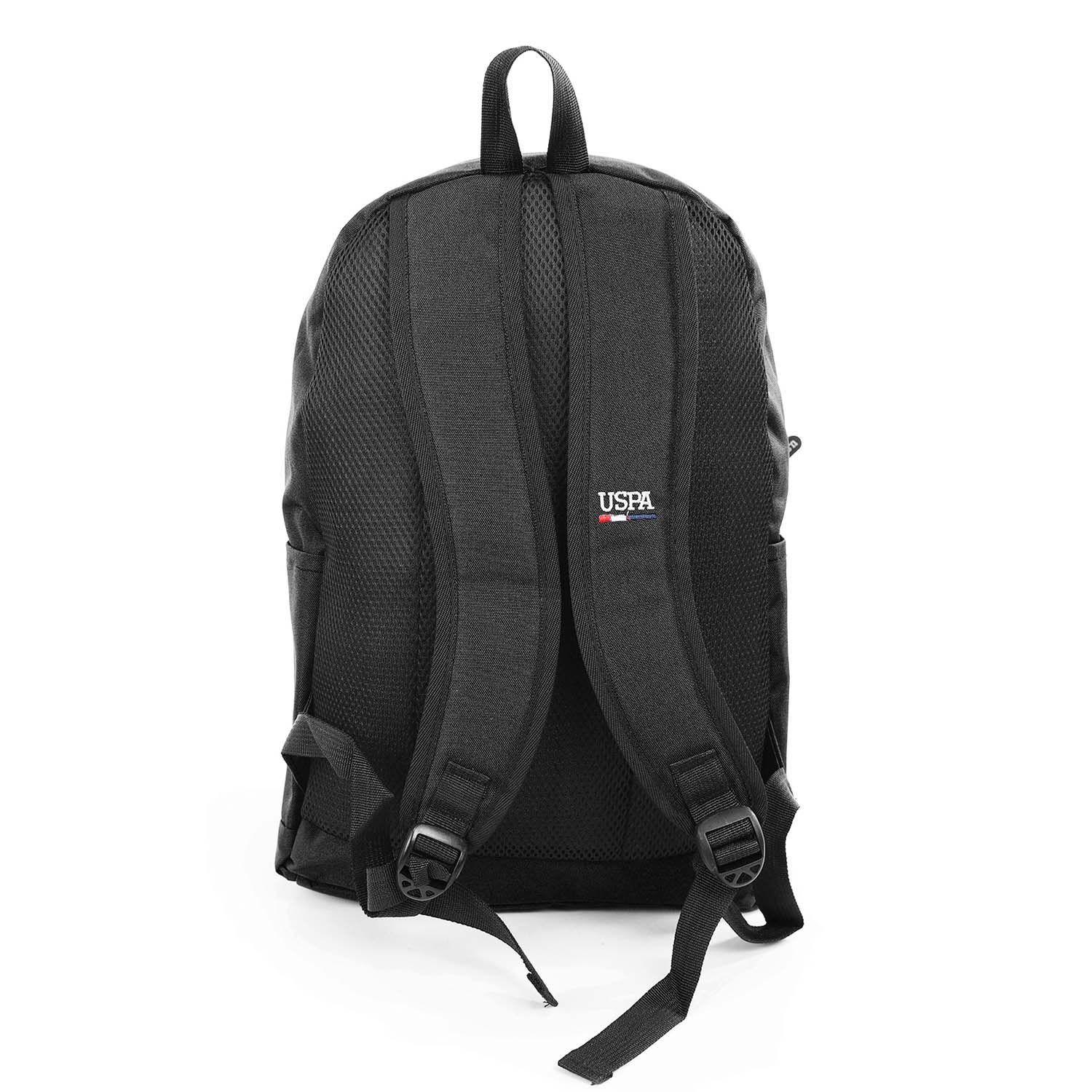 Mochila Negra con Lineas US Polo Assn Porta Laptop-2