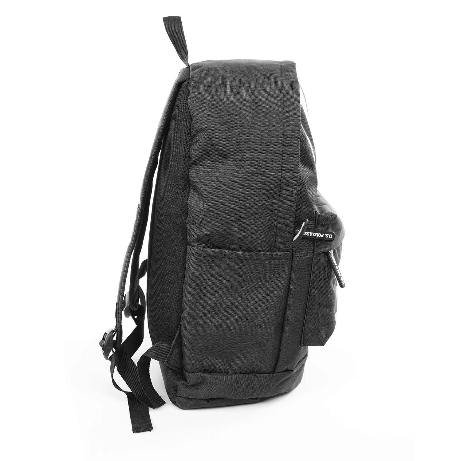 Mochila Negra con Lineas US Polo Assn Porta Laptop-1