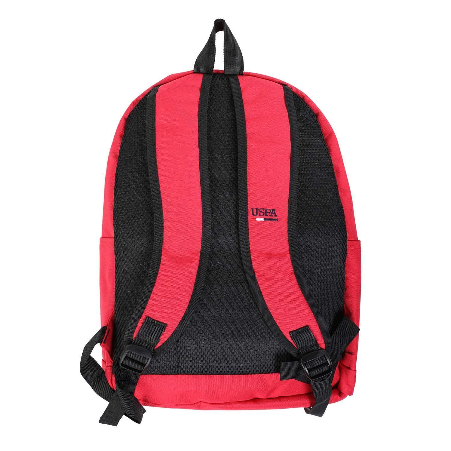 Mochila Roja con Lineas US Polo Assn Porta Laptop-2