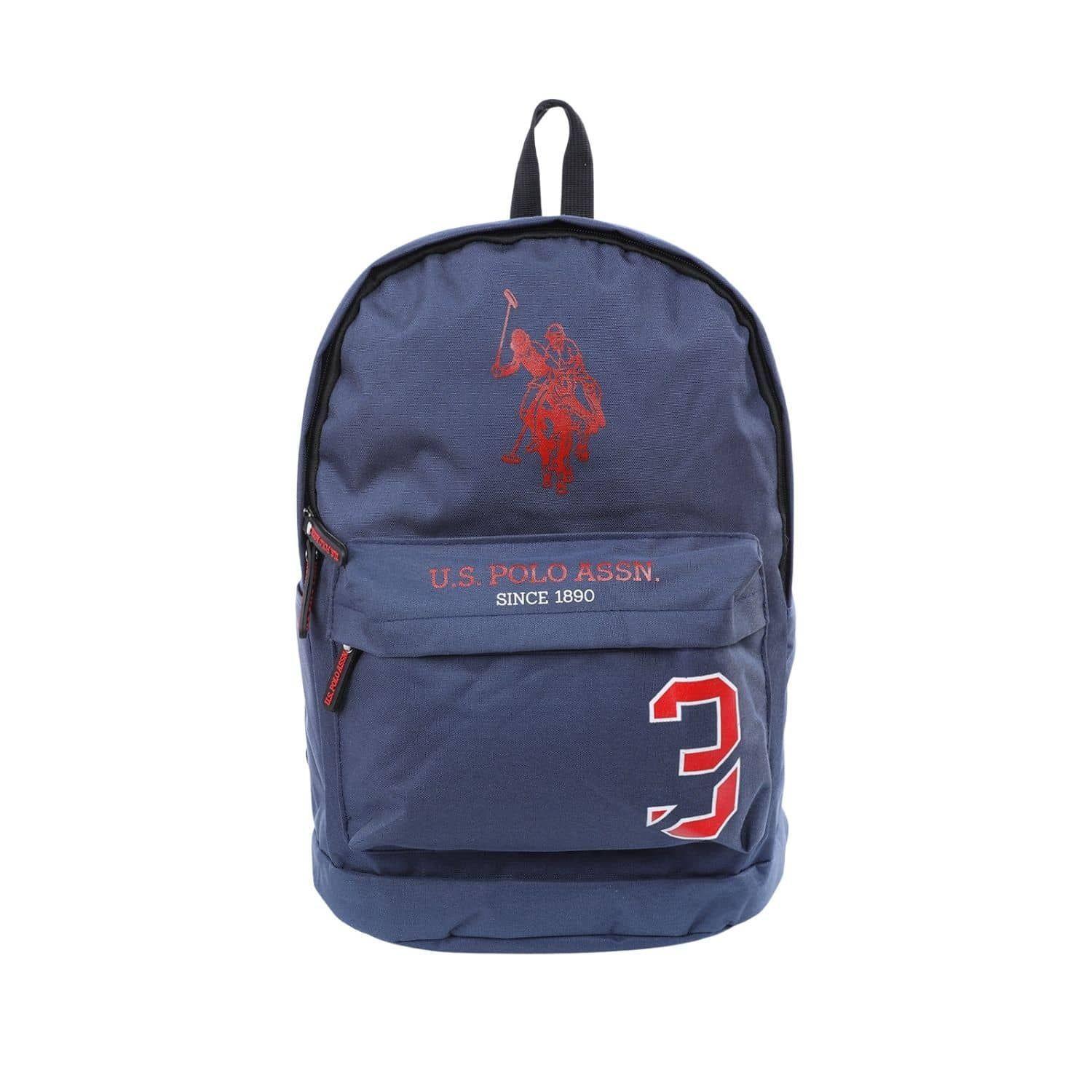 Mochila Azul US Polo Assn Clasica Porta Laptop-0