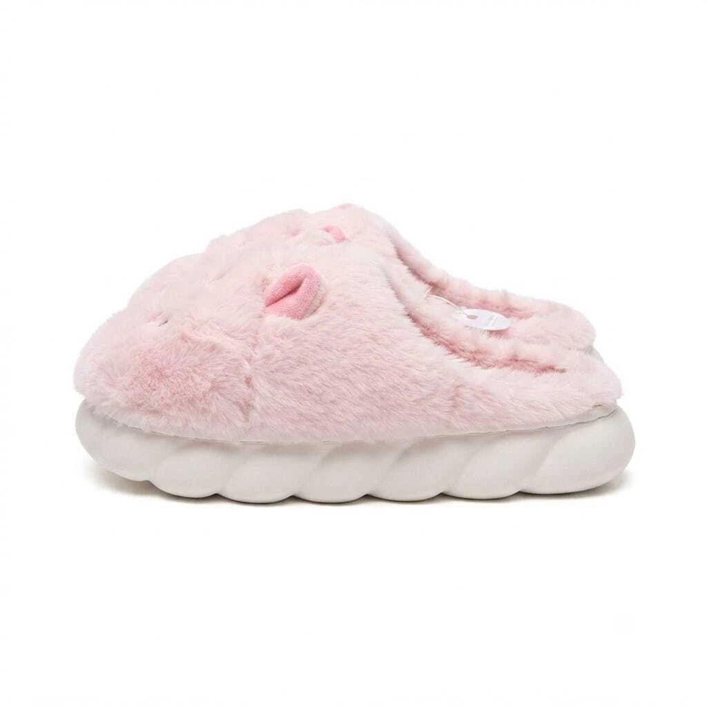 Pantuflas Mujer Capibara Suaves Rosadas-2
