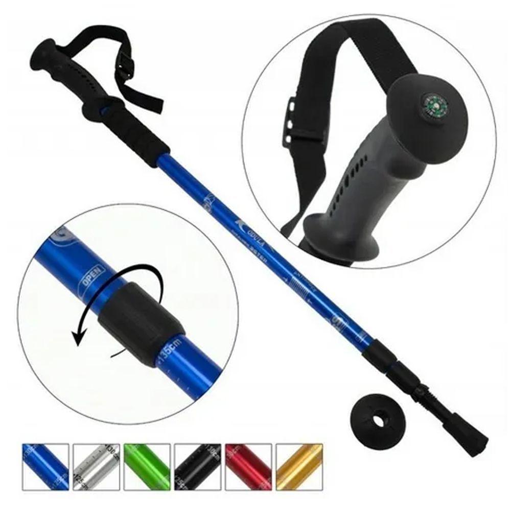 Bastón Trekking, 3 Tramos Mango Recto Antishock Welife-1