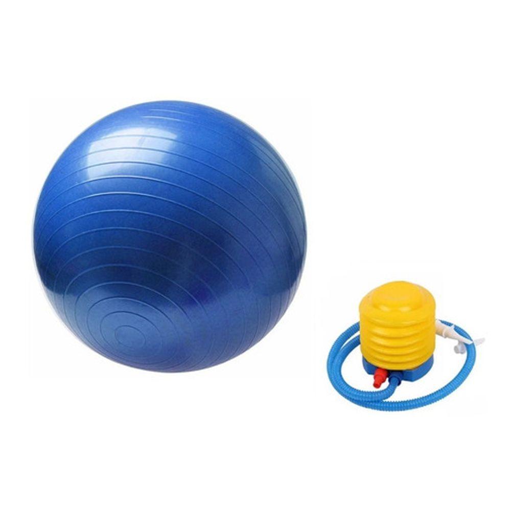 Pelota Balon Pilates 65cm Fitball + 1 Inflador Welife Azul -0
