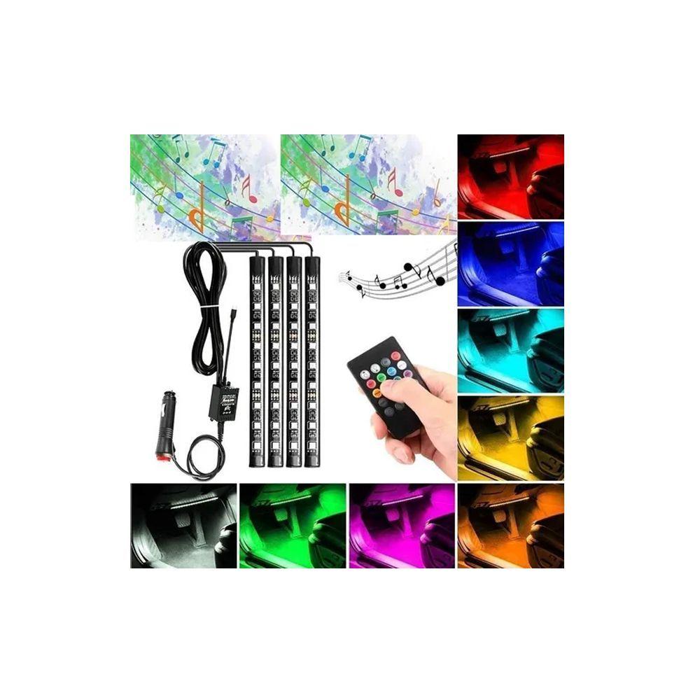 Kit 4 Luces Led Auto 12v Multicolor Sensor Sonido Welife-6