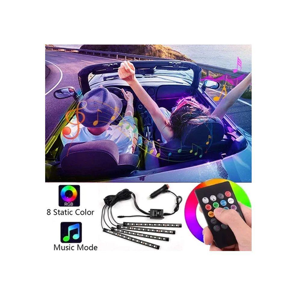 Kit 4 Luces Led Auto 12v Multicolor Sensor Sonido Welife-5