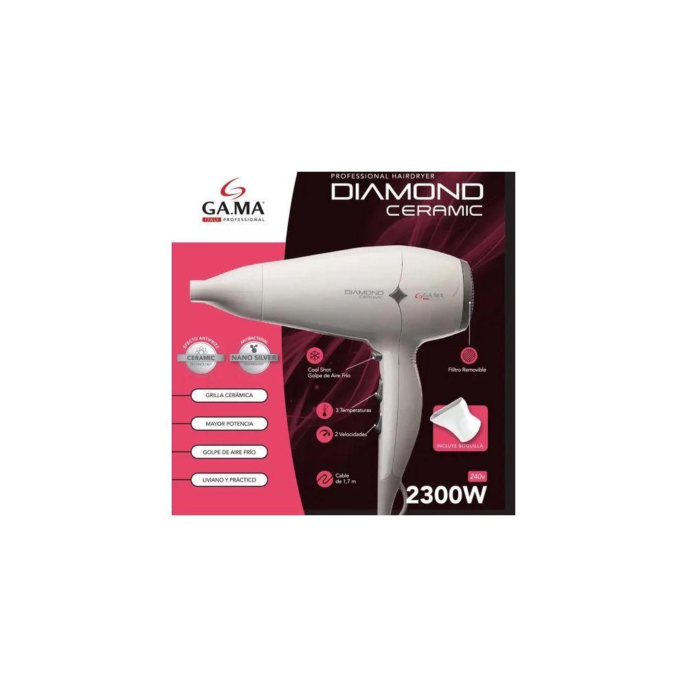 Secador De Pelo Gama Diamond Ceramic 2300w Nano Silver-3