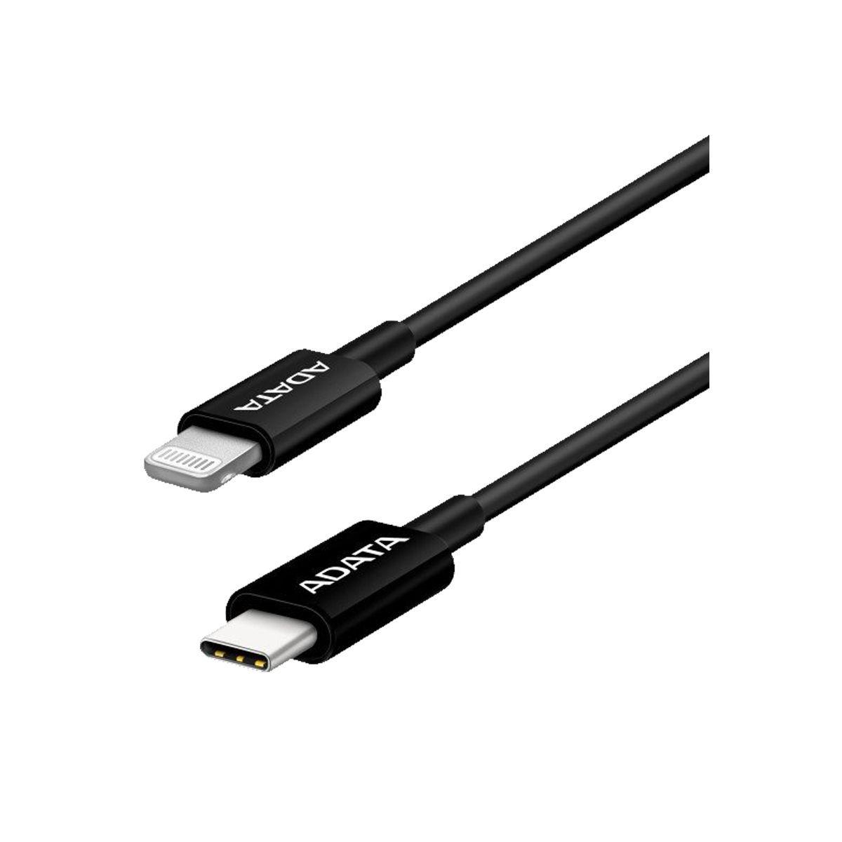Cable Adata Tipo C a Lightning Compatible Apple 1mt Negro-0