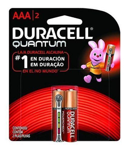 Pila Alcalina Duracell Quantum AAA 2 Unidad-0