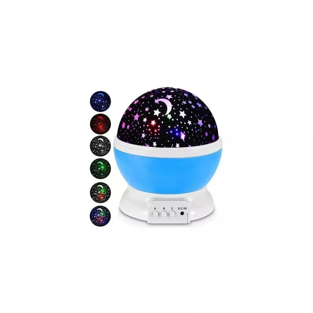 Proyector Lámpara Led Estrellas Espanta Cuco Bebé Welife-0