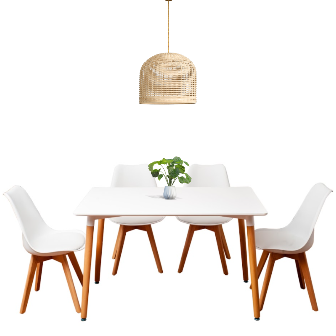 Comedor 4 sillas Blanco modelo Alberta-0