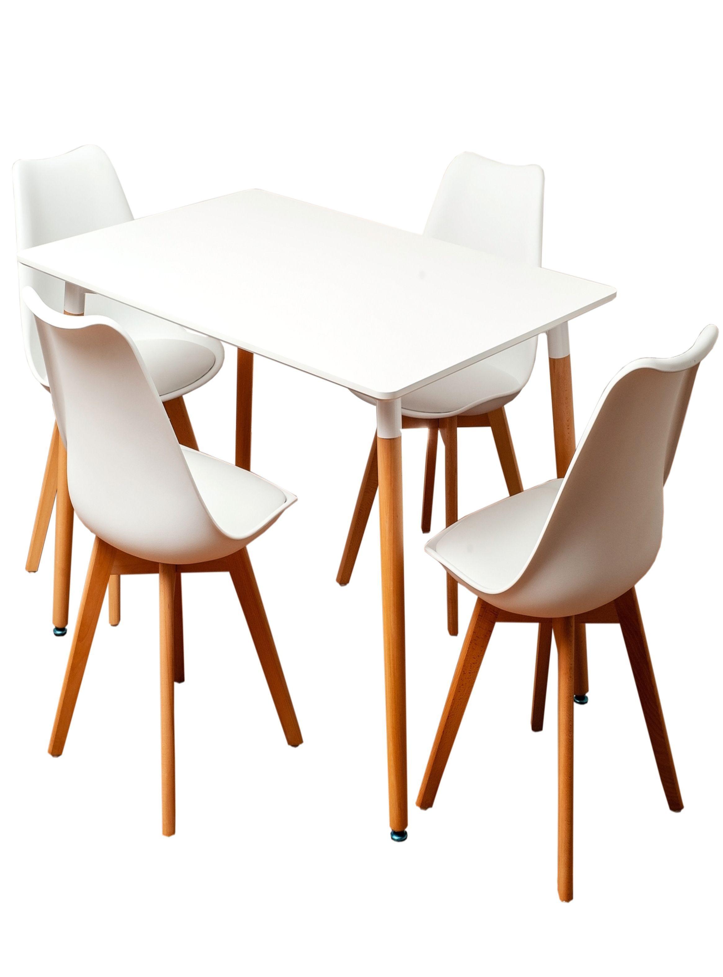 Comedor 4 sillas Blanco modelo Alberta-1