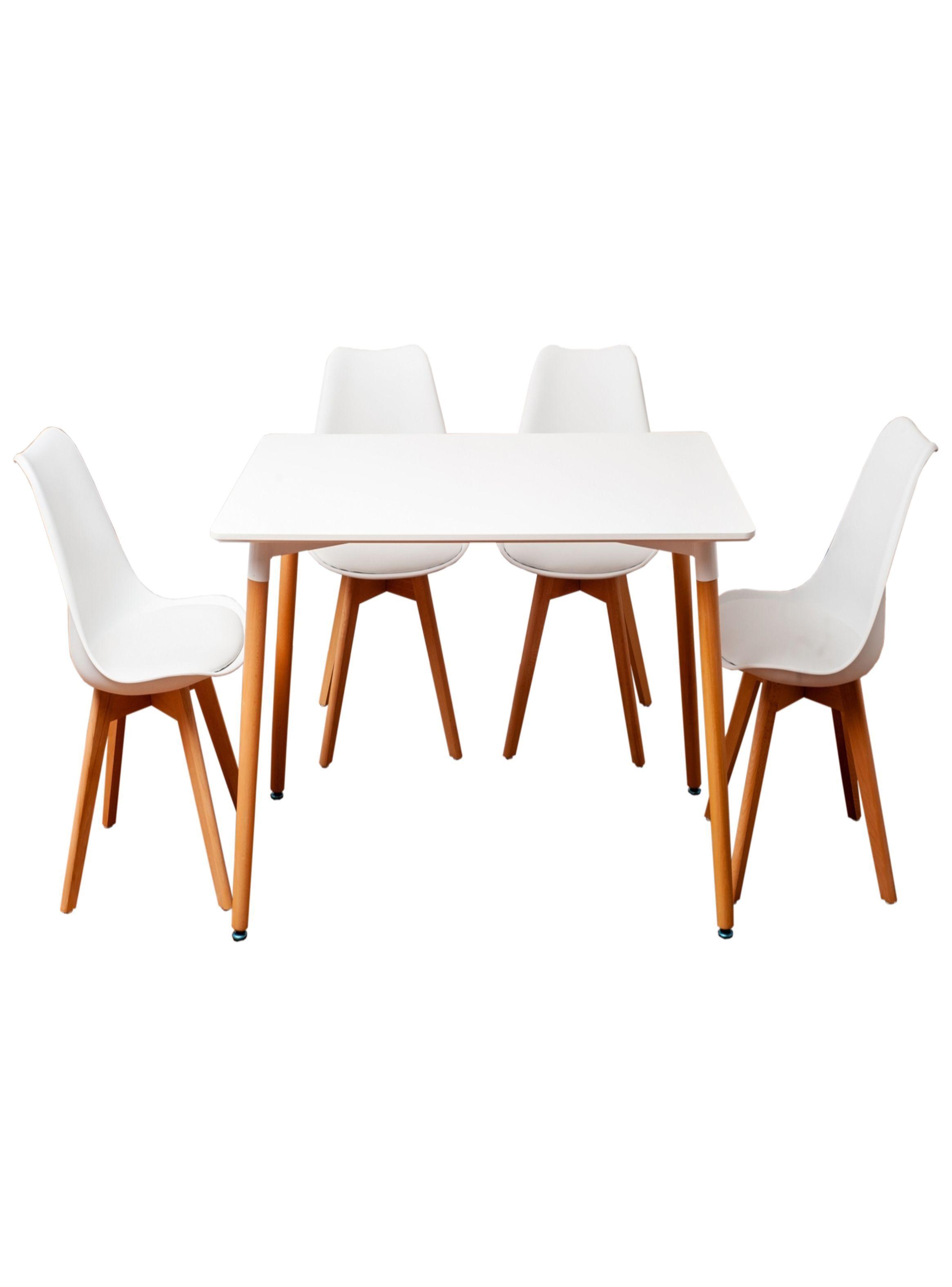 Comedor 4 sillas Blanco modelo Alberta-2