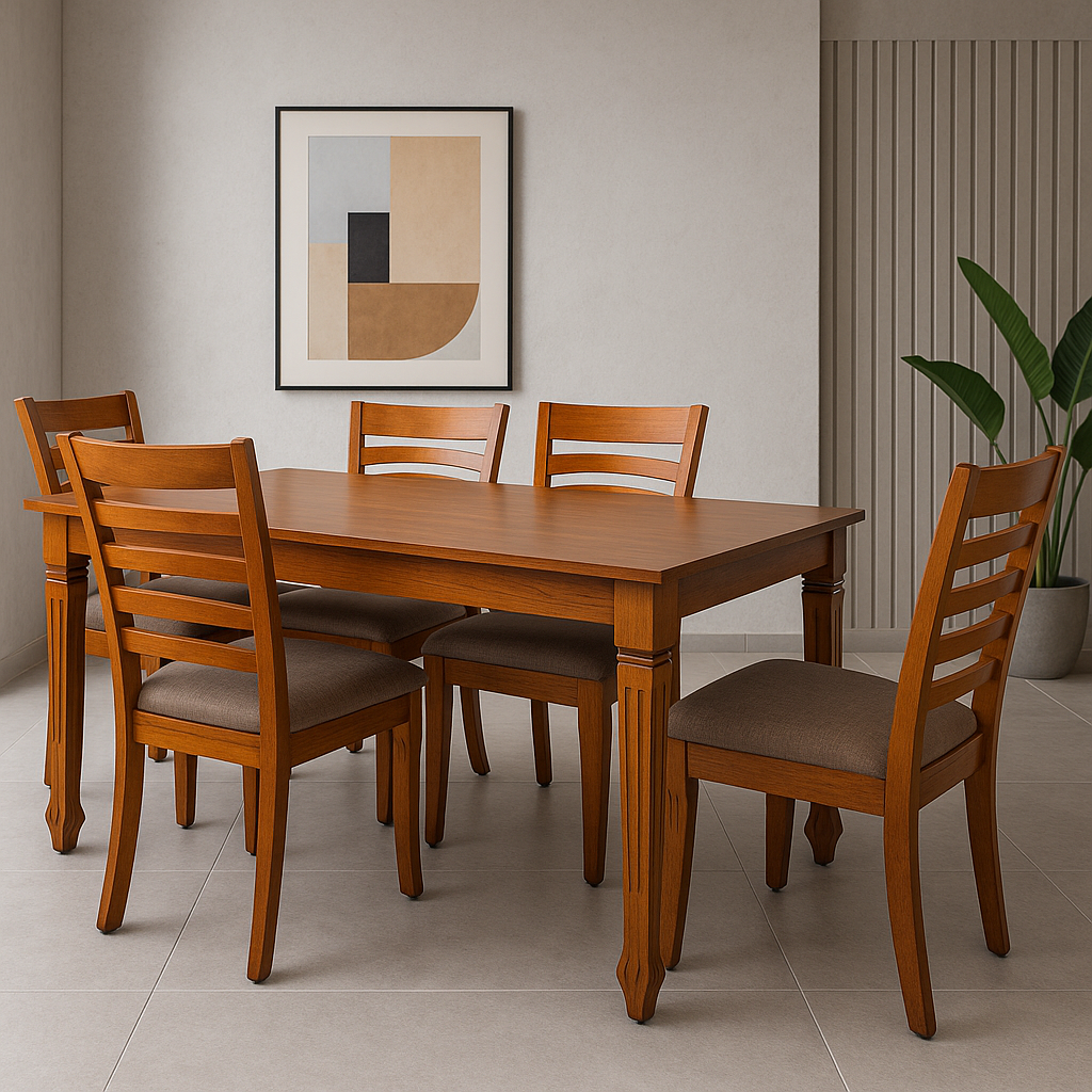 Comedor madera 6 sillas modelo Boston-6