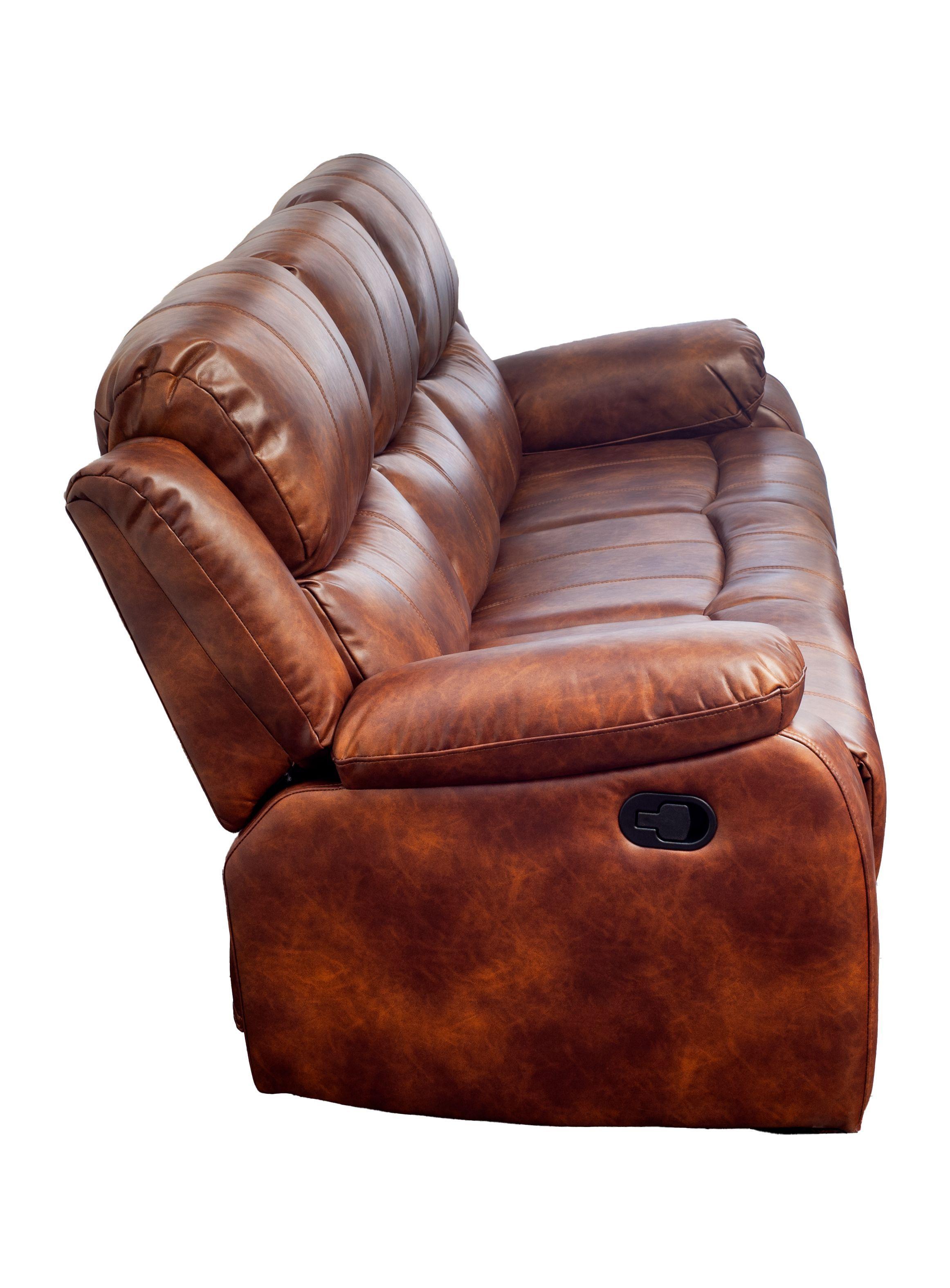 Sofa Berger reclinable 3 cuerpos color café moro-4