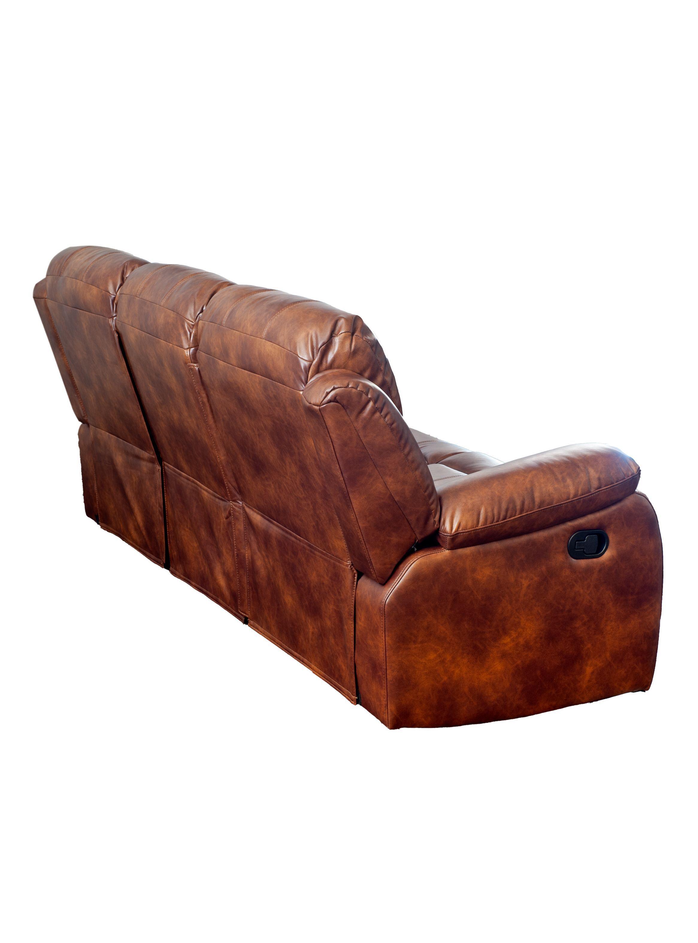 Sofa Berger reclinable 3 cuerpos color café moro-5