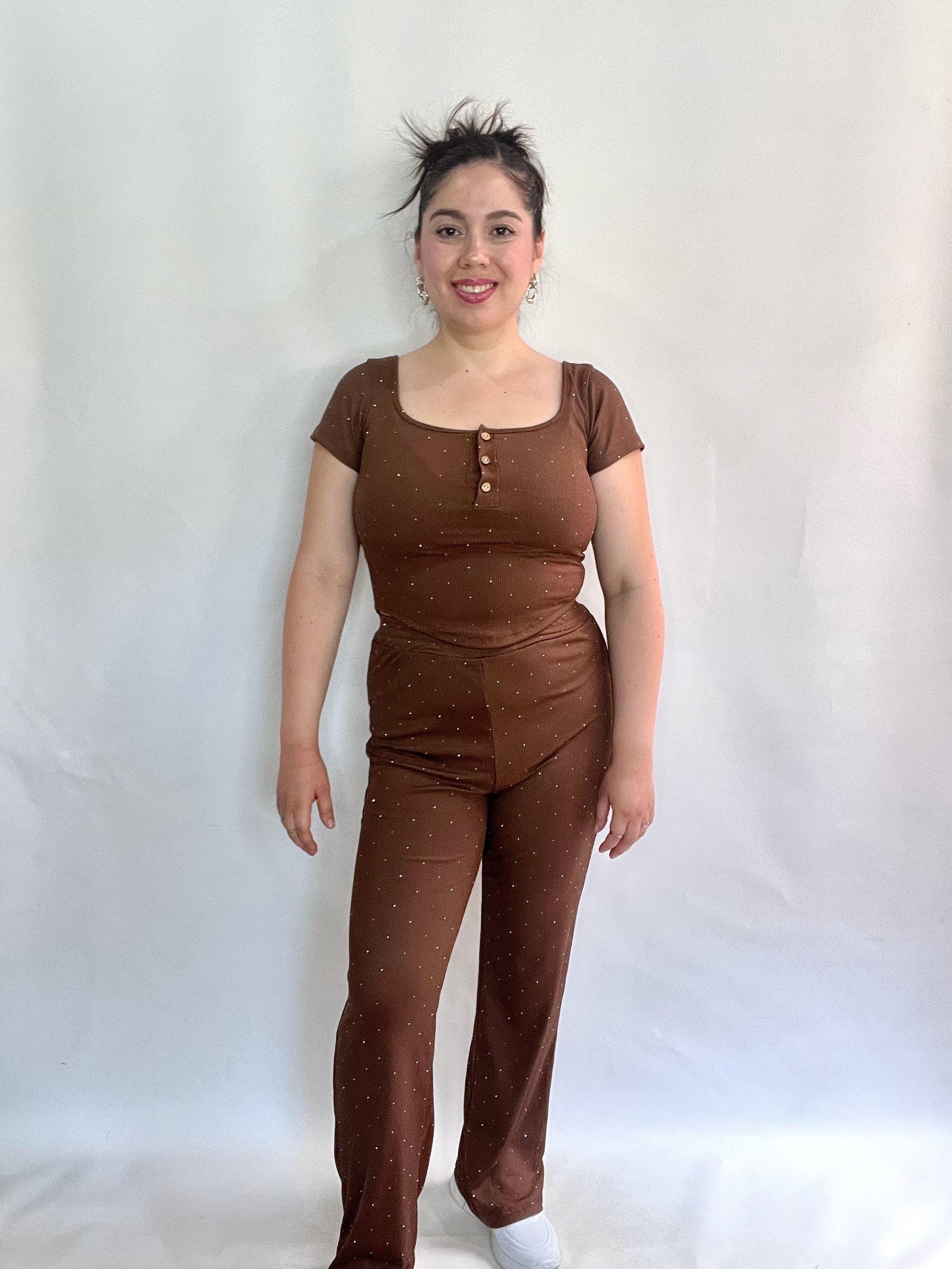 Conjunto Mujer Brillos Caf-7