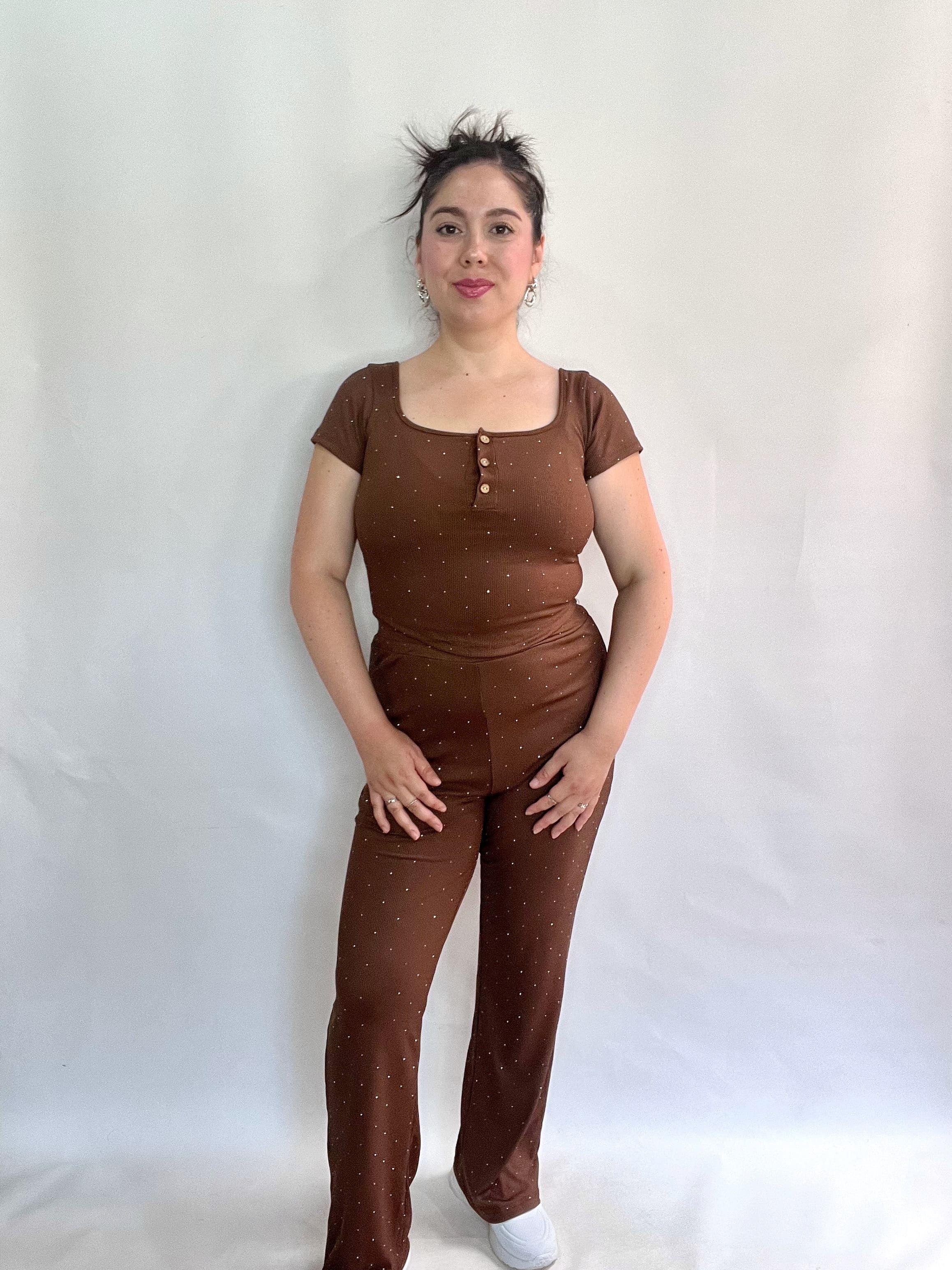 Conjunto Mujer Brillos Caf-9