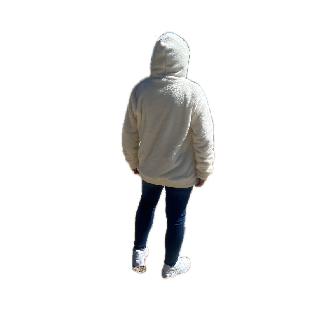 Poleron Peludo Mujer Mickey Minnie Invierno Suave Abrigado Oversize-4