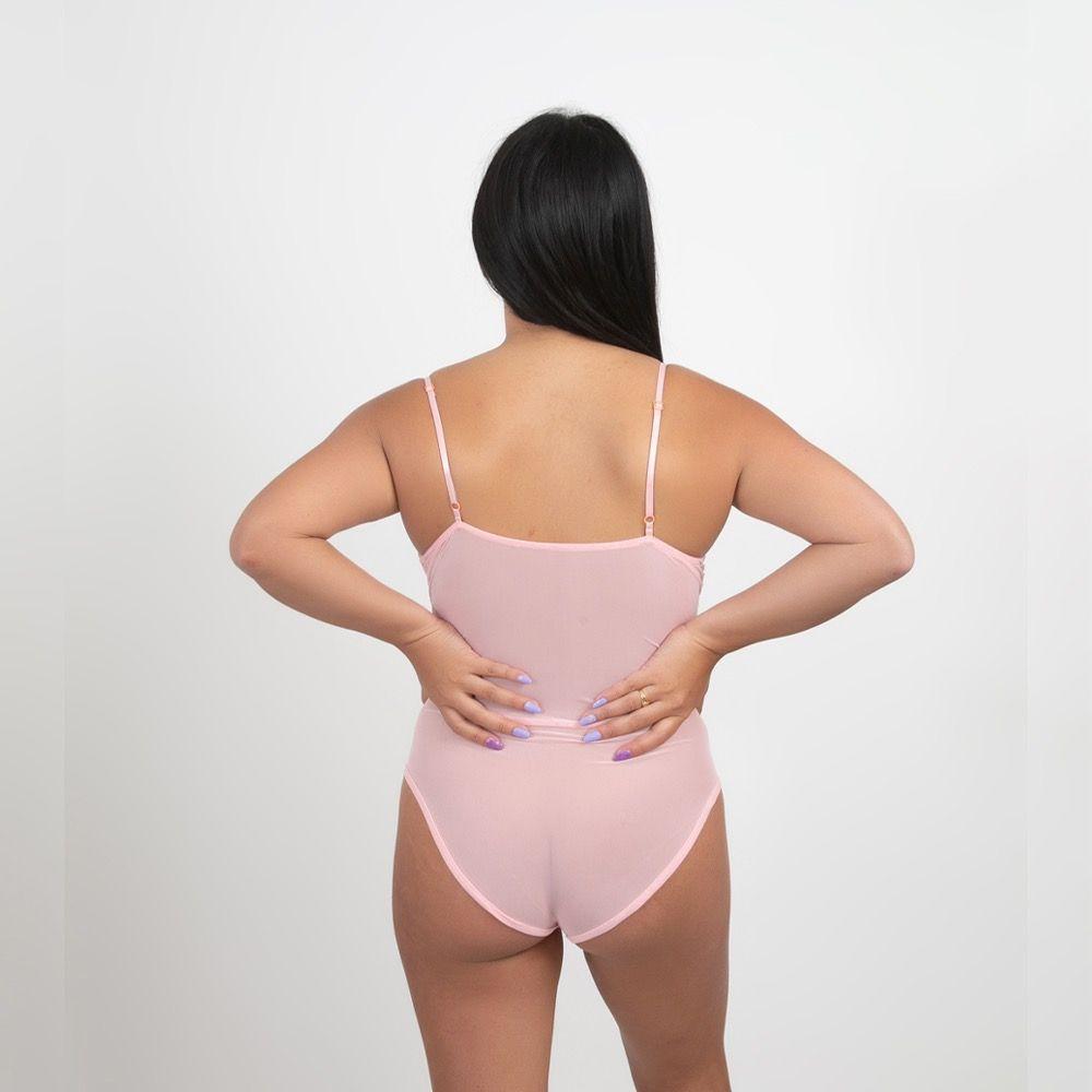 Body Encaje Transparencia Rosado-2