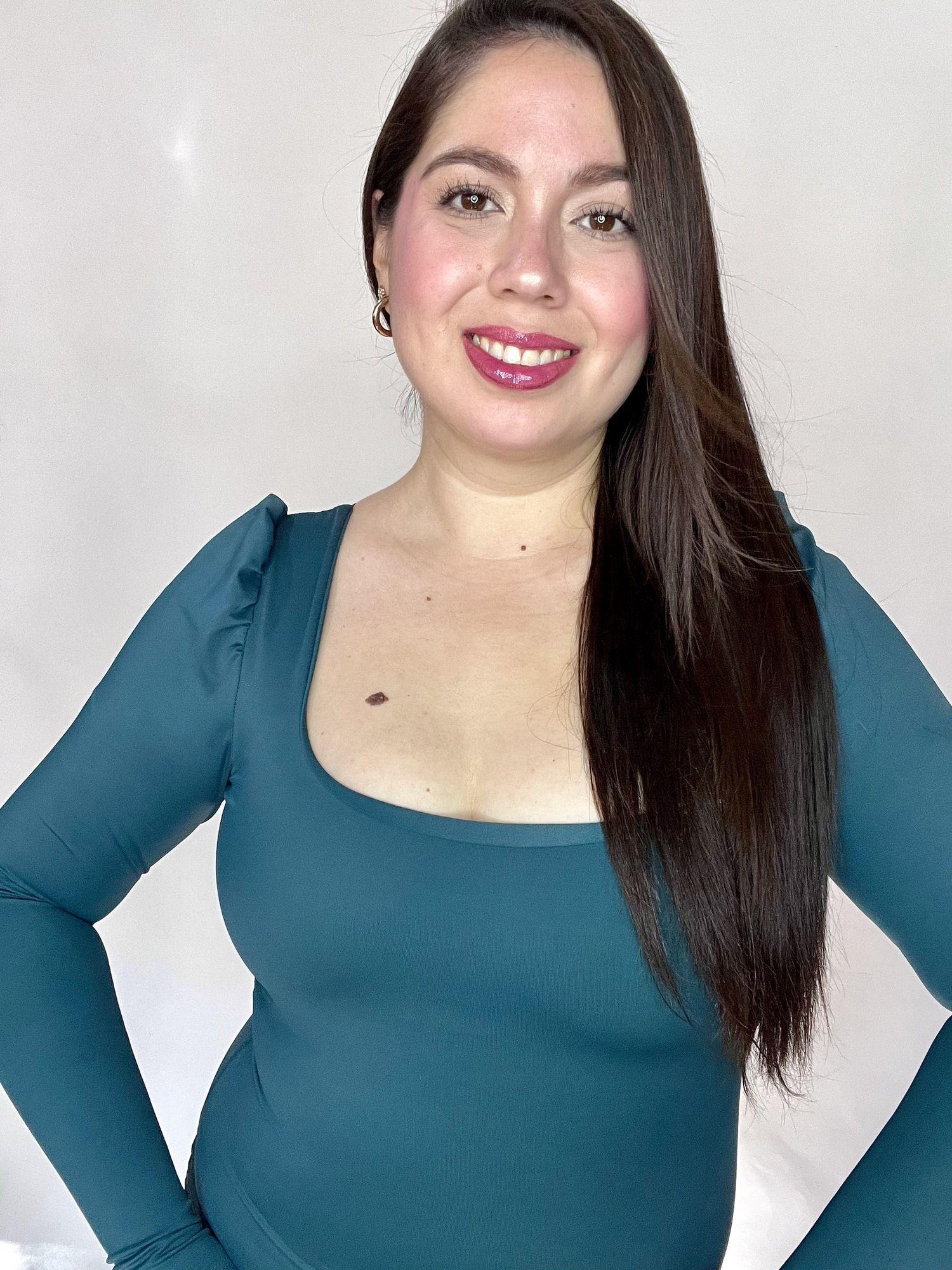 Body Escote Cuadrado Princesa Verde Esmeralda-0