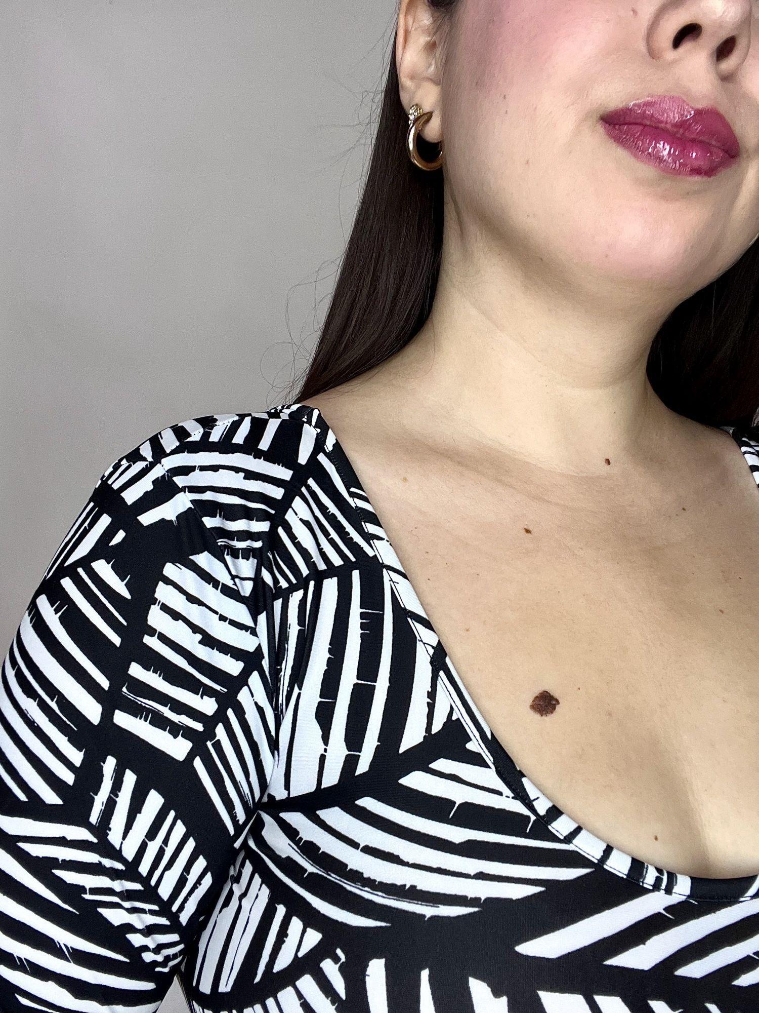 Body Escote Redondo Blanco Negro-5