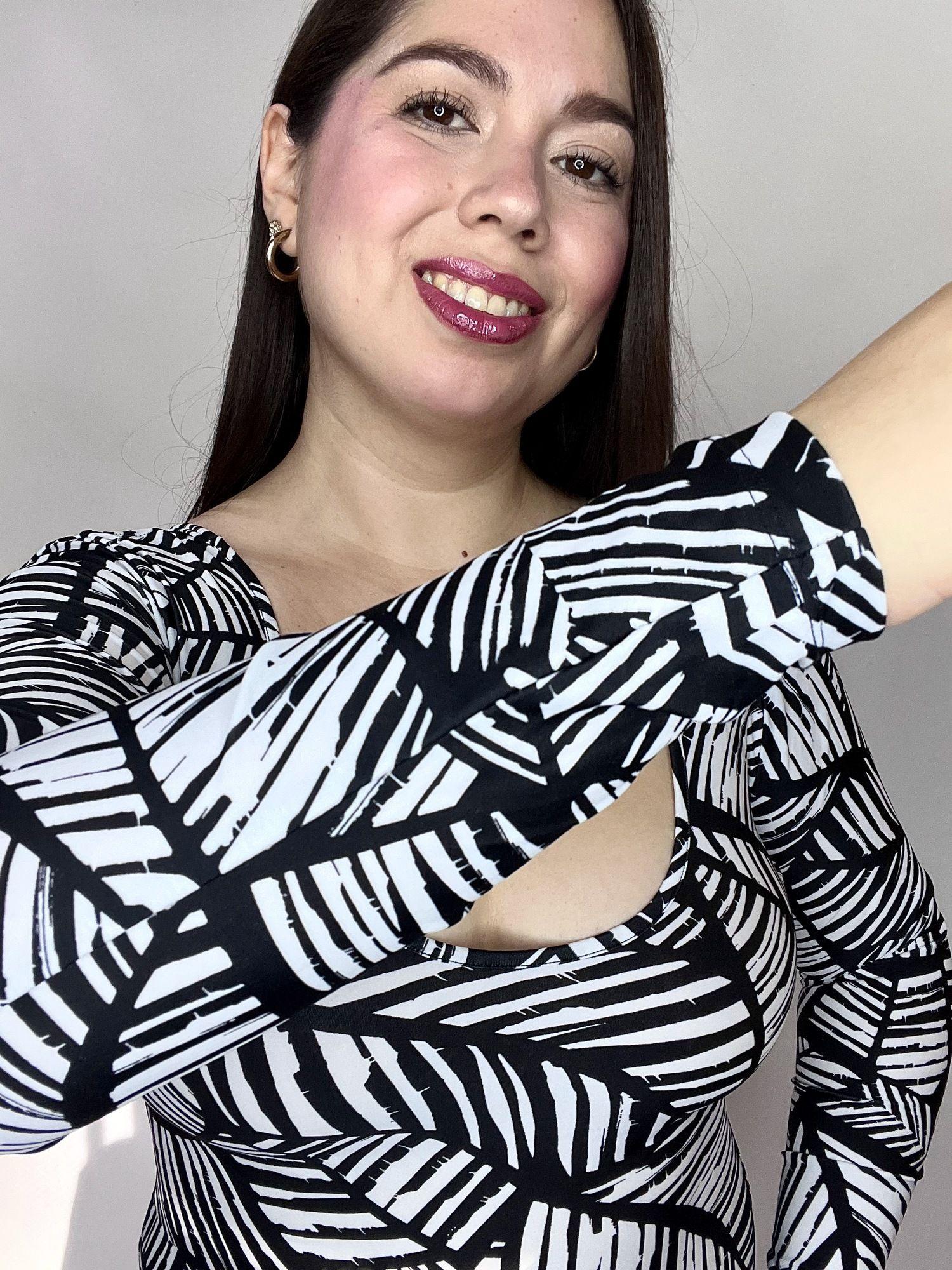 Body Escote Redondo Blanco Negro-6