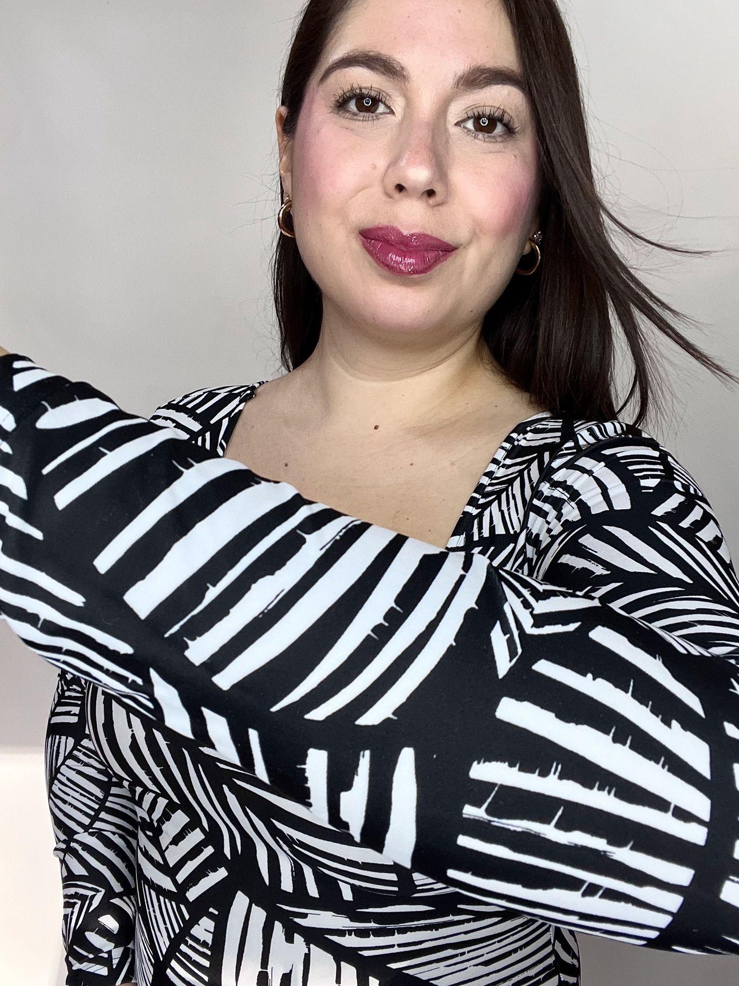 Body Escote Redondo Blanco Negro-7