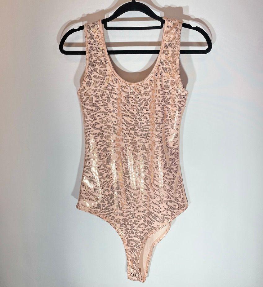 Body Mujer Musculosa Metalizado Beige-0
