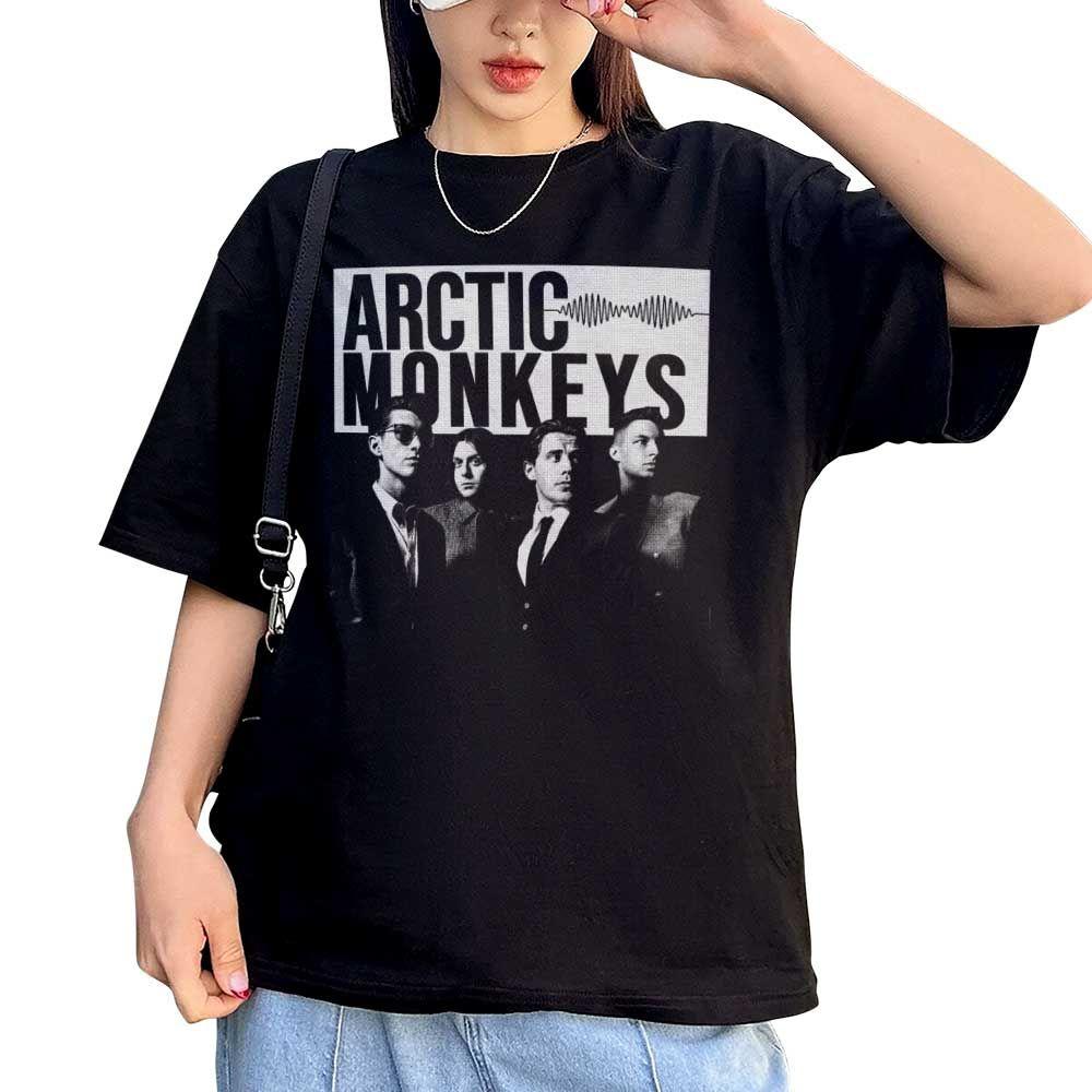 POLERA ESTAMPADA ARCTIC MONKEYS INTEGRANTES ROCK-1