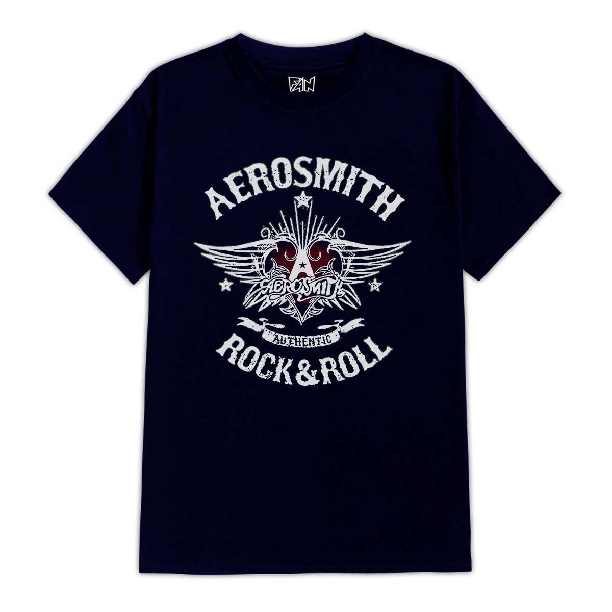POLERA ESTAMPADA AEROSMITH LOGO-0