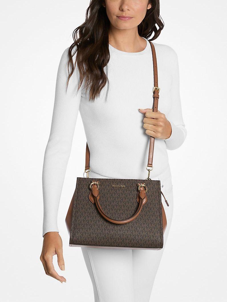 Michael Kors Marilyn Medium Signature Logo Convertible Satchel-2