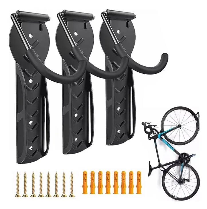 Pack 3 Porta Bicicleta Pared Gancho Para Colgar Soporte Bicicleta-0