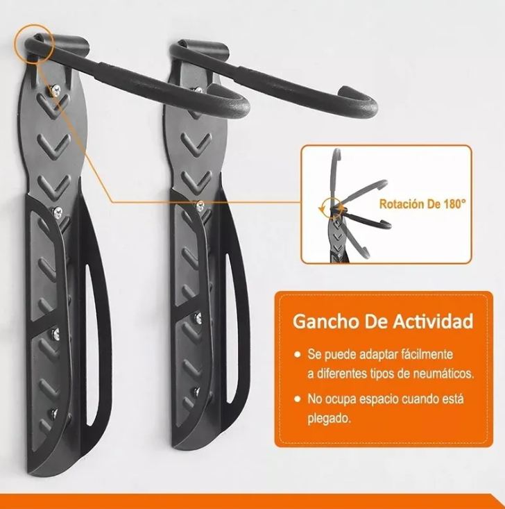 Pack 3 Porta Bicicleta Pared Gancho Para Colgar Soporte Bicicleta-3