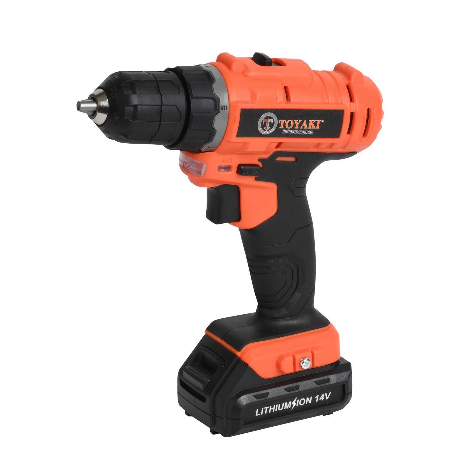 TALADRO RECARGABLE 14V 10MM LITIO TOYAKI-0