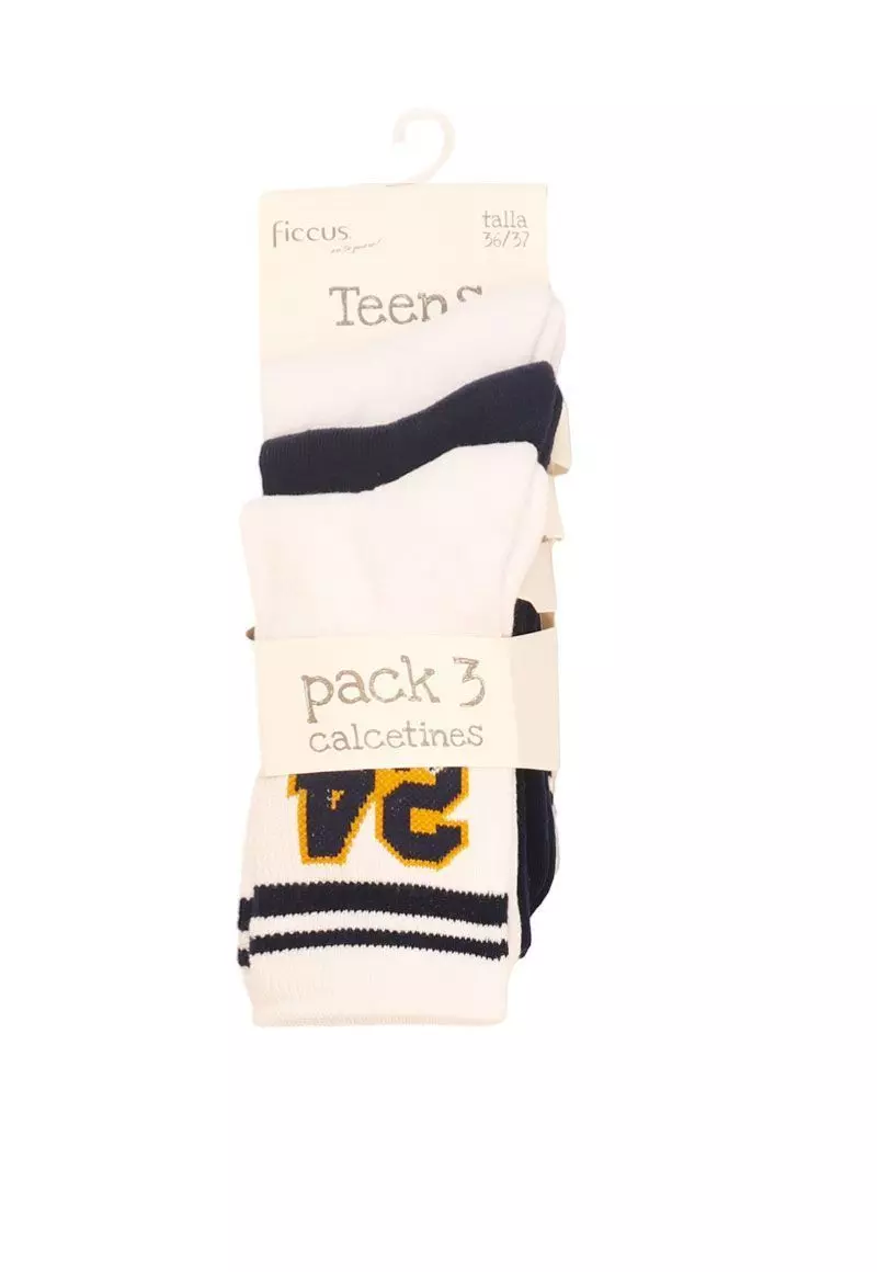 Pack 3 calcetines kids niño teens 654m-0