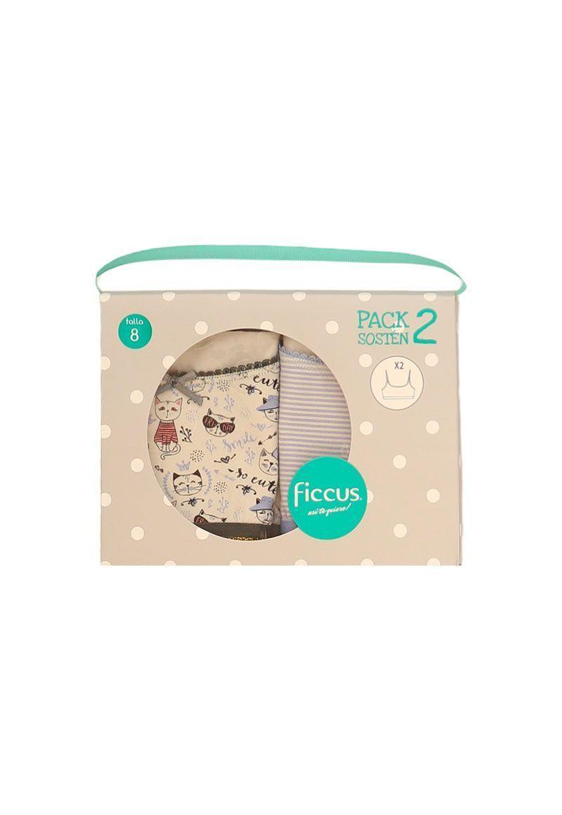 Pack doble sostén kids niña ficcus 646m-0