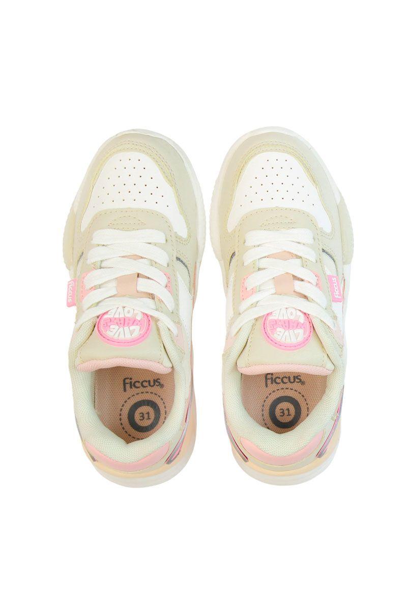 Zapatilla sport velcro elástico junior niña 913-2