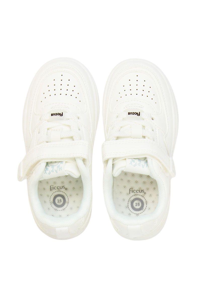 Zapatilla sport velcro elástico kids niños y niñas blanca 877-2