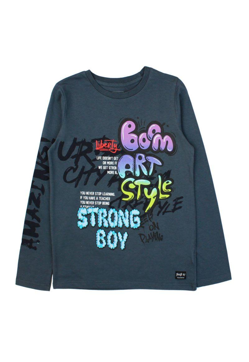 Polera junior niño estampada liberty 327-0